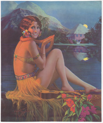 Original vintage calendar / poster art print from the 1920s-1940s